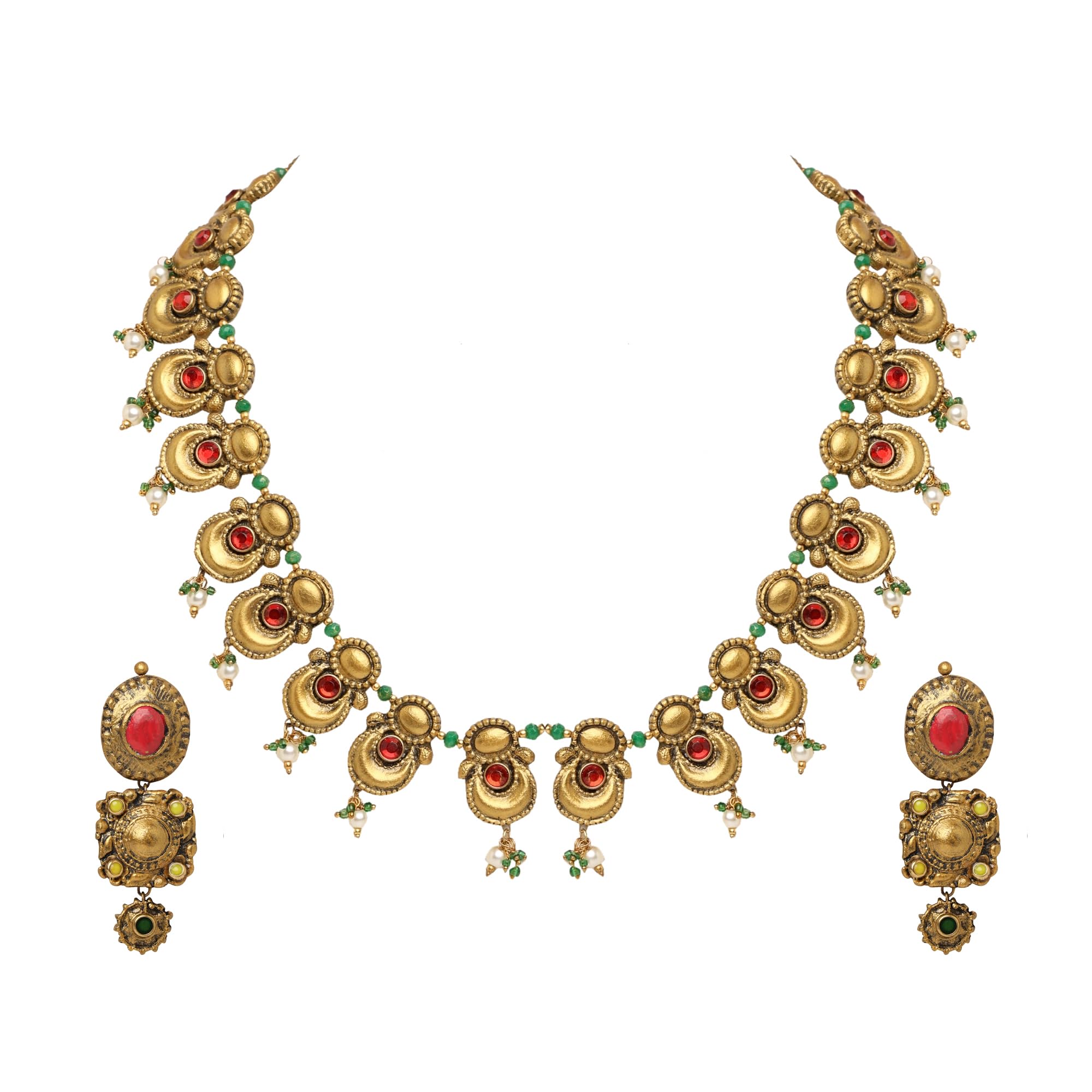 The H BrandHaarambyyashh-Terracotta jewellery Hand Made For Women (N0033)