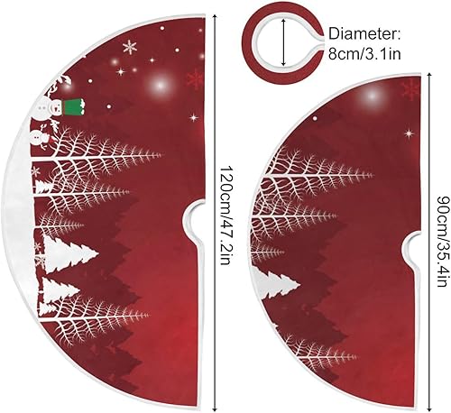 Miniatura 3 de Falda de árbol de muñeco de nieve de Navidad, falda de árbol suave, decoración para árbol de Navidad, falda de árbol pequeño para árbol de 3 pies