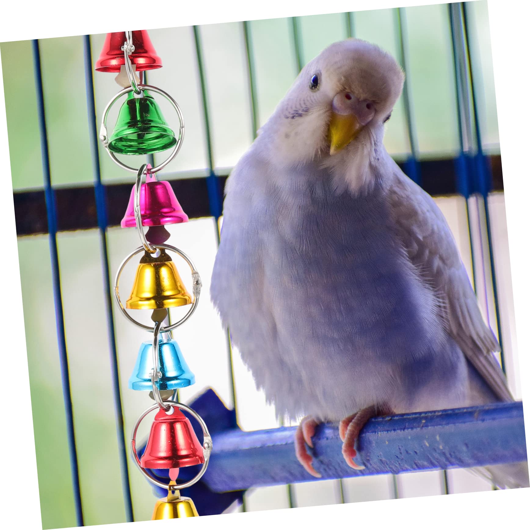 Yardwe 12piezas Campanas para Aves Juguetes Colgantes para Periquitos y Diversión para Decoración De Jaula y Juguetes De Masticar