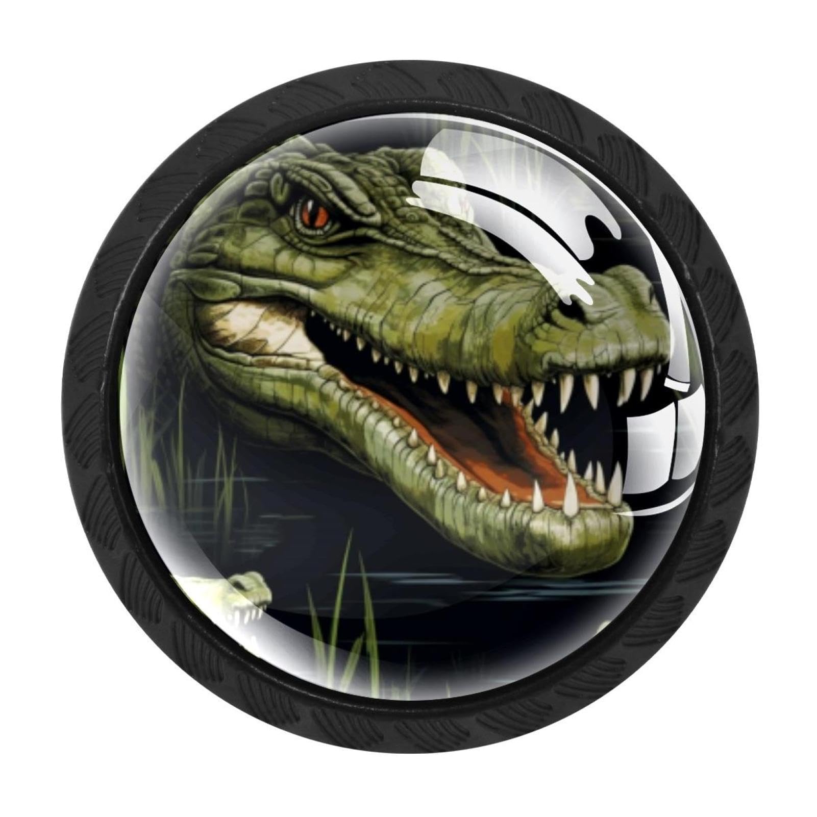 CHENZZZZ 4 Pack Crocodile Kitchen Cabinet Knobs Drawer Knobs Door Dresser Handles for Personalized Gifts Great for Any Occasion