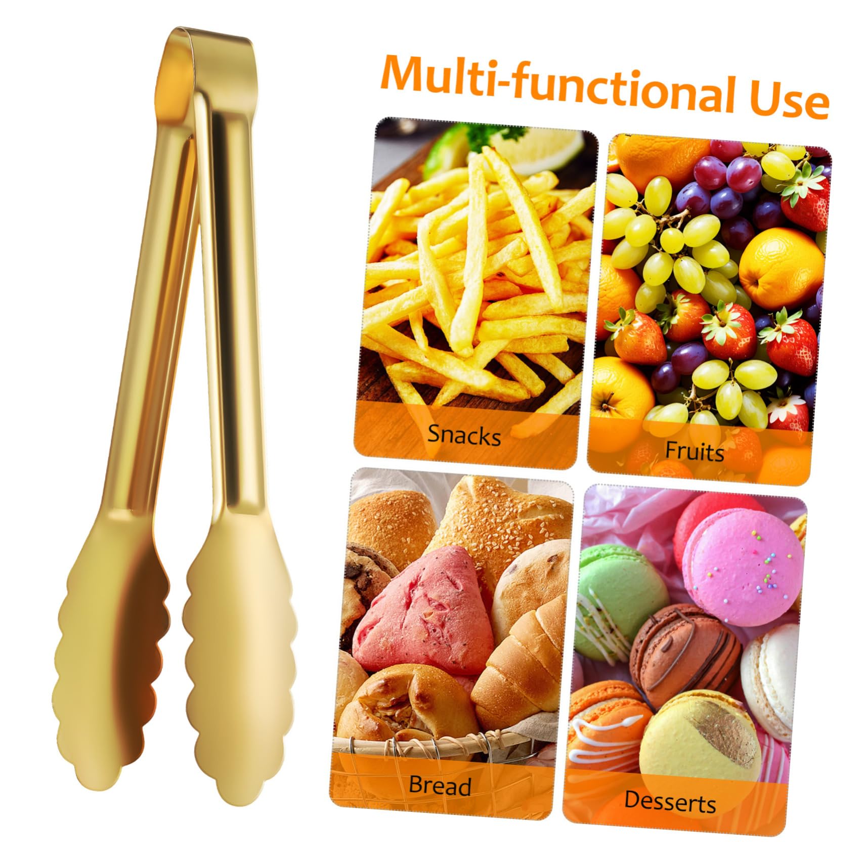 4pezzi Pinze Da Cucina Acciaio Inossidabile Utensili Per Buffet e Insalata Pinze Per Servire Cibo Eleganti e Resistenti Per Feste e Ristoranti