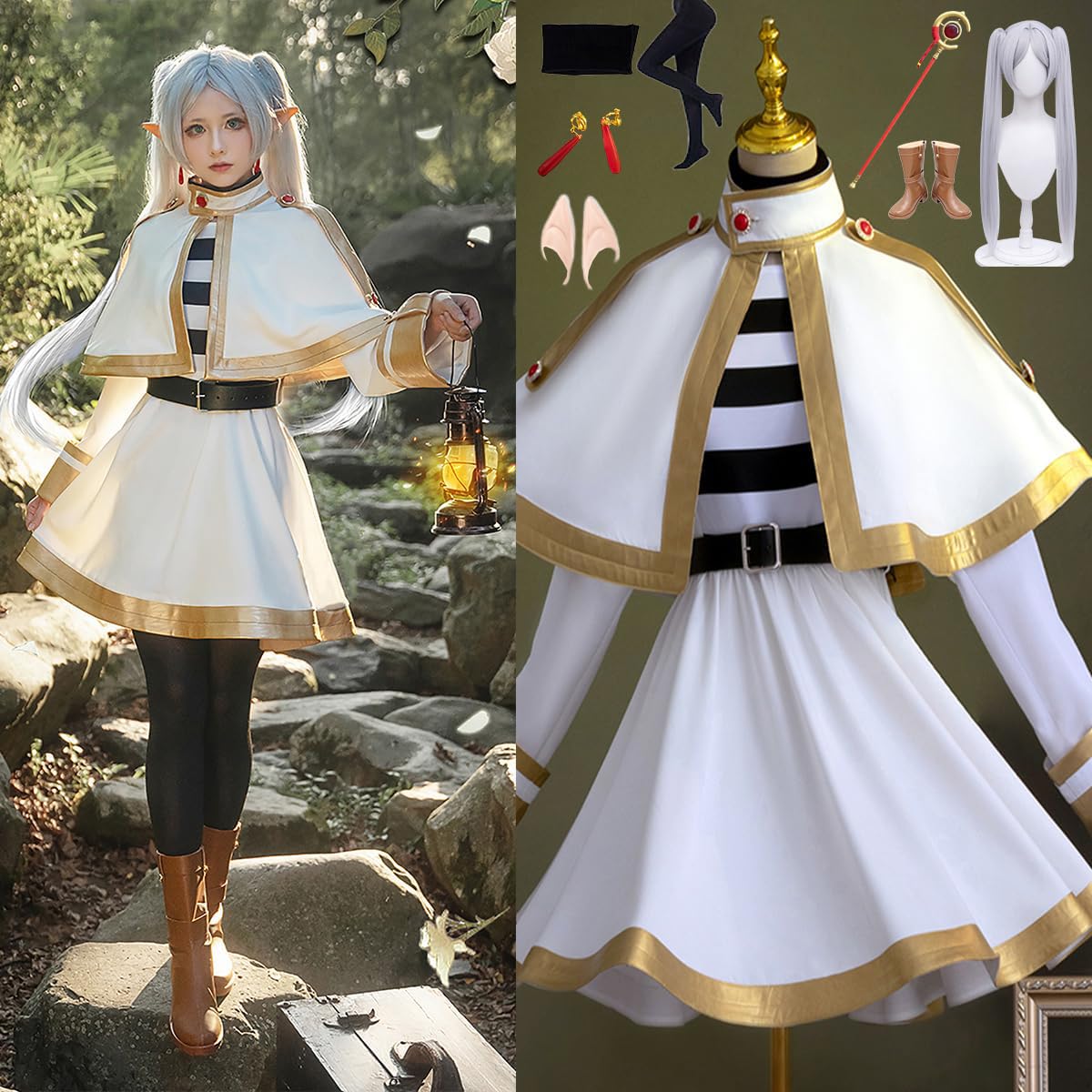 Amazon.co.jp: [YAYANA]フリーレン コスプレ衣装ワンビース 公演着