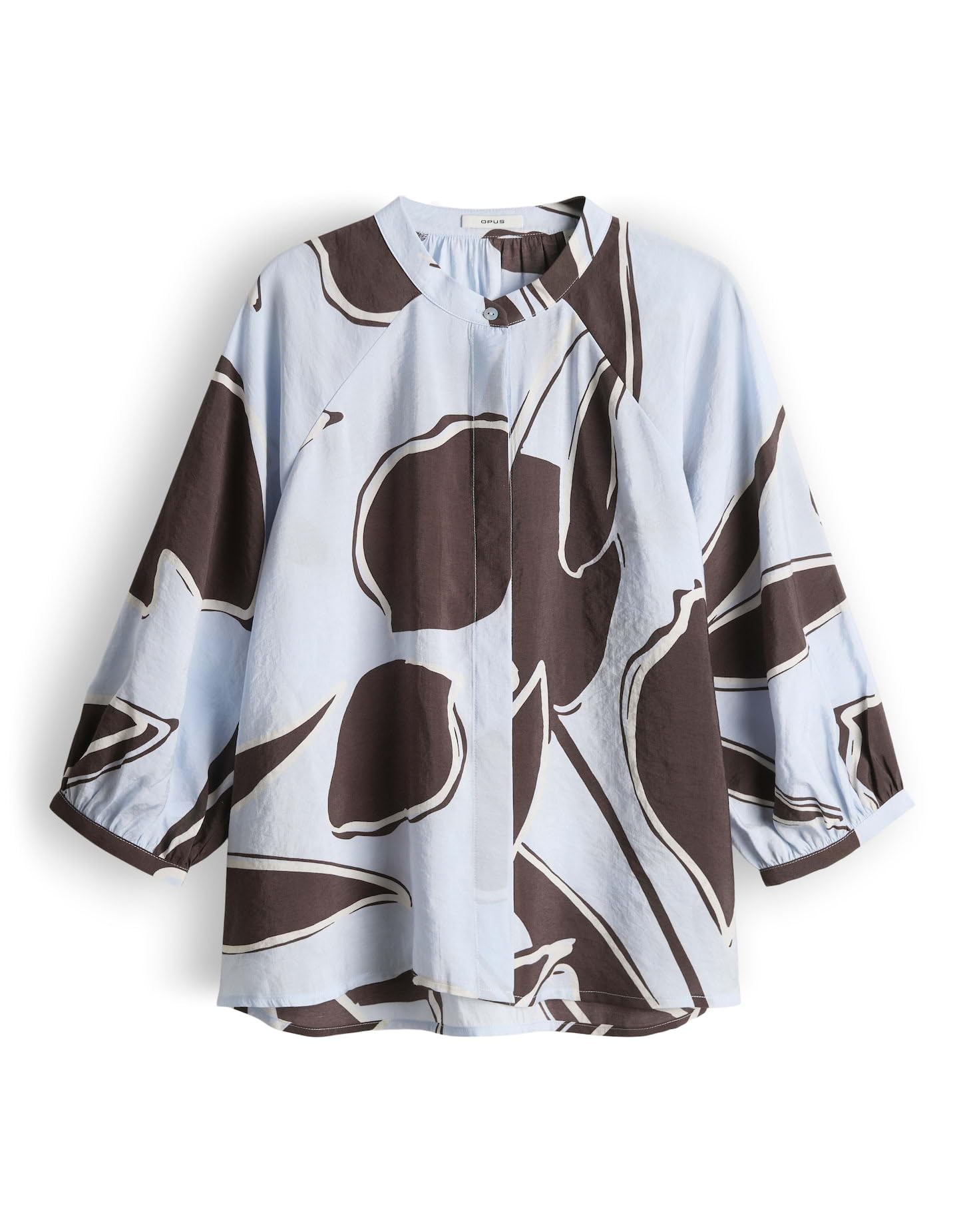 OPUS Damen Dreiviertelarmbluse | Feine Printbluse Loose Fit