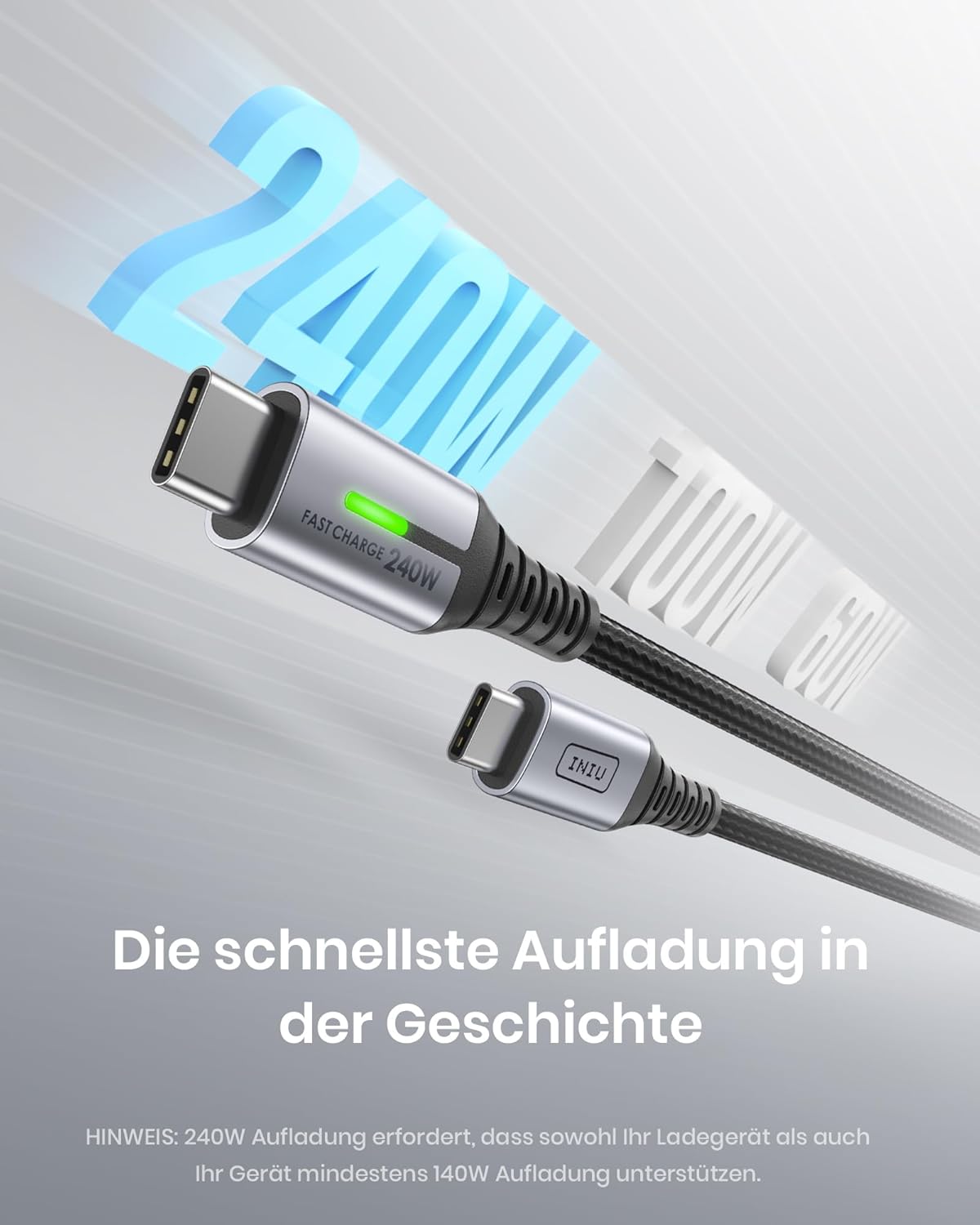 INIU 240W USB C Kabel, [2 Stück 2m]