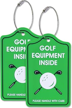 YULEAXIE Golf Luggage Tag, PVC Waterproof Luggage Tag Holders for Golf Bag Suitcase Ship, Durable Label Holder for Golf Equipment Travel Case