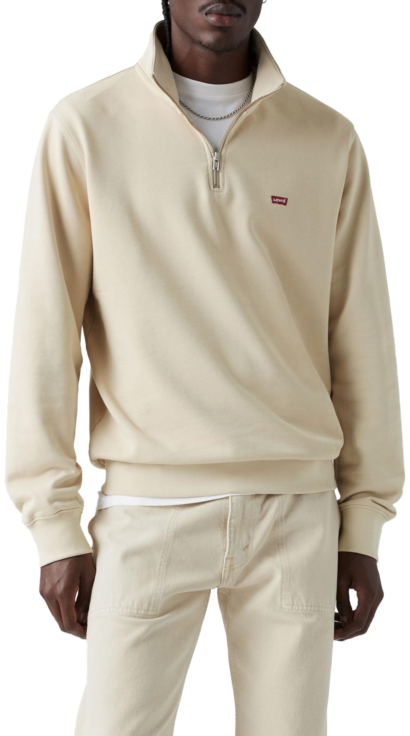 Levi's Men's Fog Original Hm 1/4 Zip Sweatshirt, Xl