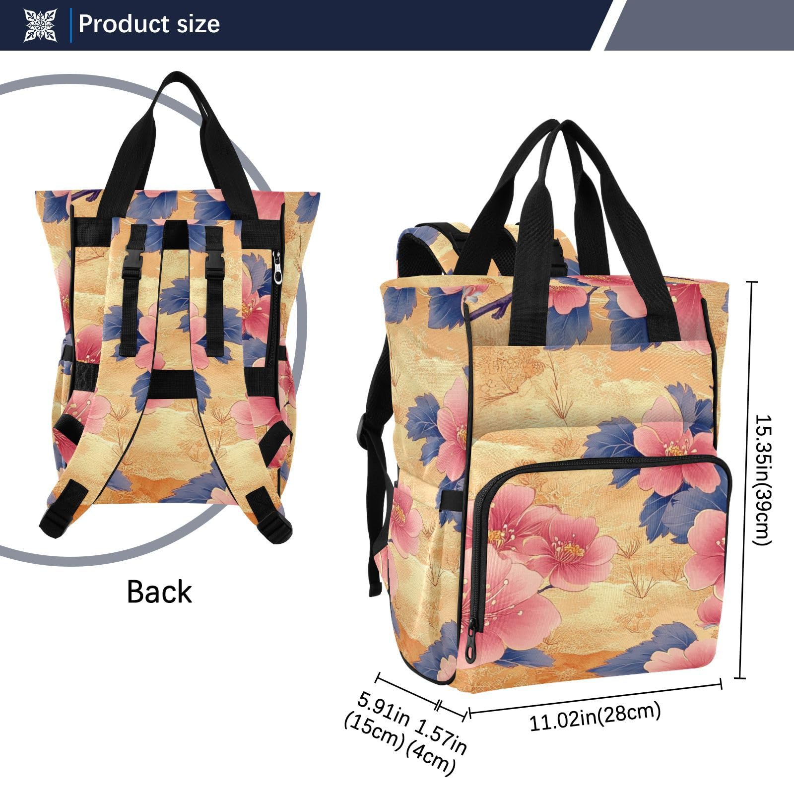 Borse Per Pannolini Per Bambina Bambino Primavera Safari Fiori