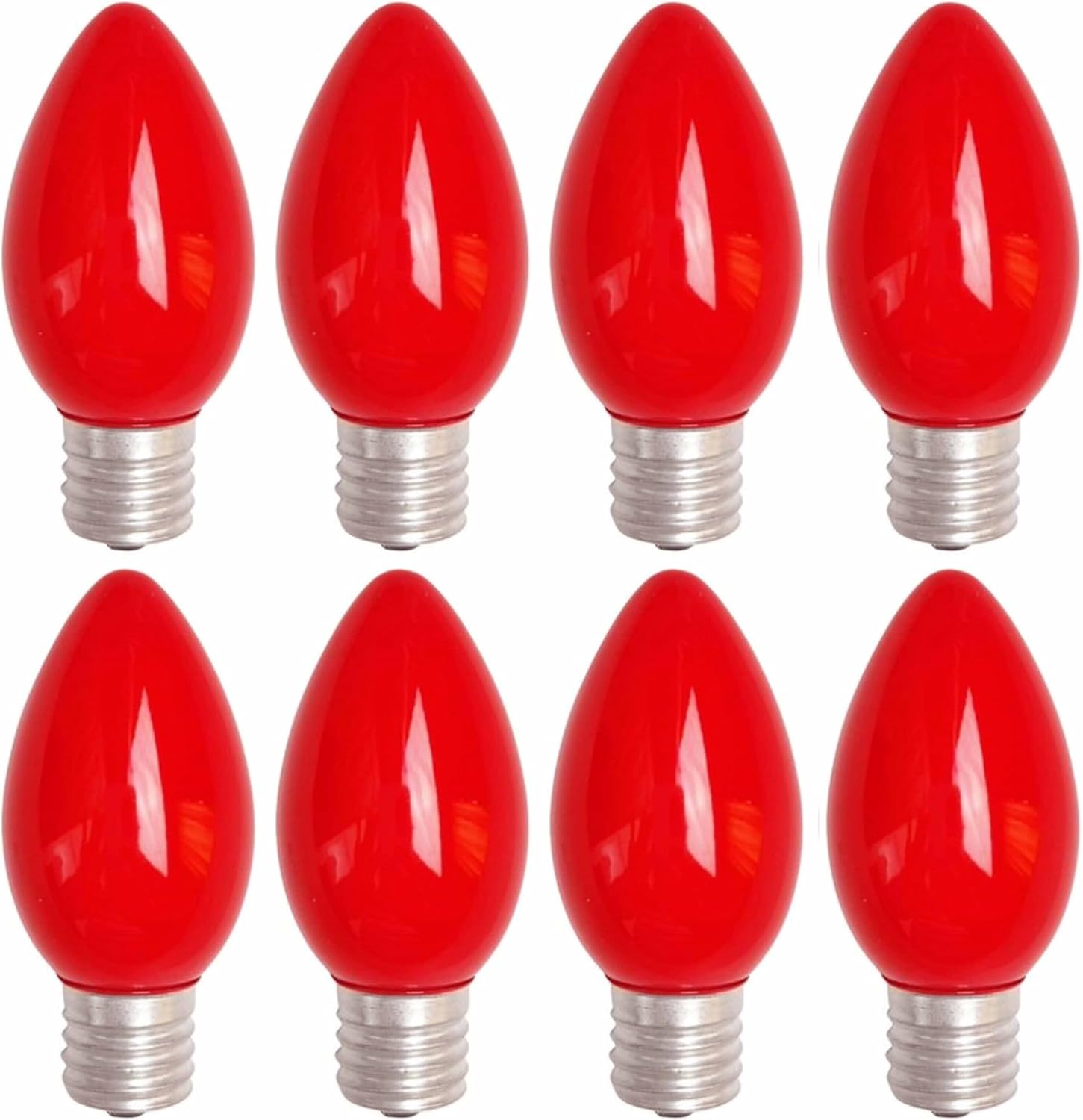 8 Red Light Bulbs Candelabra Replacement 4 W 120v Lighting Lamp Party Nightlight Incandescent Night Light Bulb 8 Ct