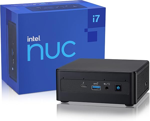 Intel NUC 11 con procesador Core i7-1165G7 (cuatro núcleos y hasta 4.70 GHz), mini PC de 4 pulgadas de 16 GB de RAM DDR4 y SSD de 512 GB, computadora de escritorio versátil con WiFi, Bluetooth, soporte 8K, Windows 10 Pro incorporado 🥇✔️ ® A Pedido 🏆™