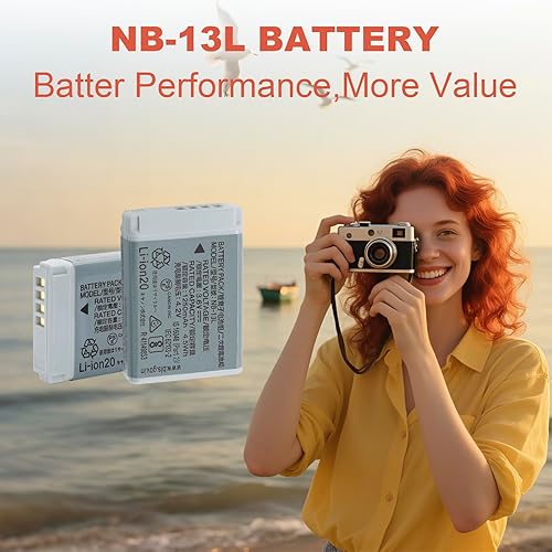 Miniatura 8 de Reemplazo de batería NB-13L de 1250 mAh compatible con cámaras Canon PowerShot SX740 HS, G7X, G7X Mark II, G7X Mark III, G5X Mark II, SX720 HS,