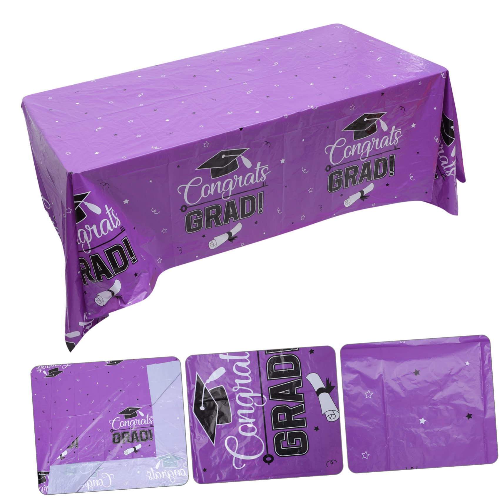 GRIRIW Graduation Table Cloth Disposable Cover for Graduation Party Decorations Tablecloth for Buffet Dessert and Display Tables