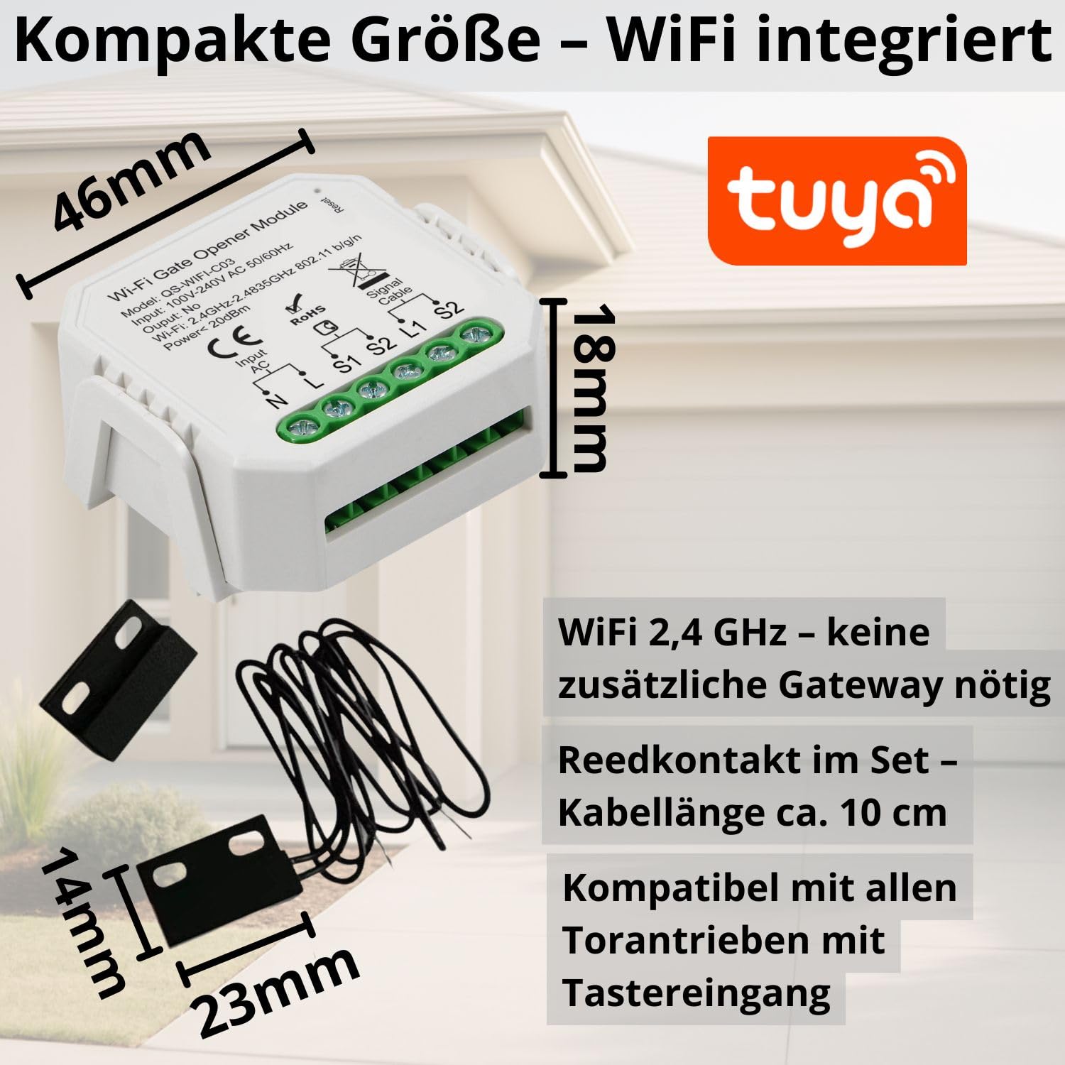 Sterownik do bramy garażowej TUYA WIFI