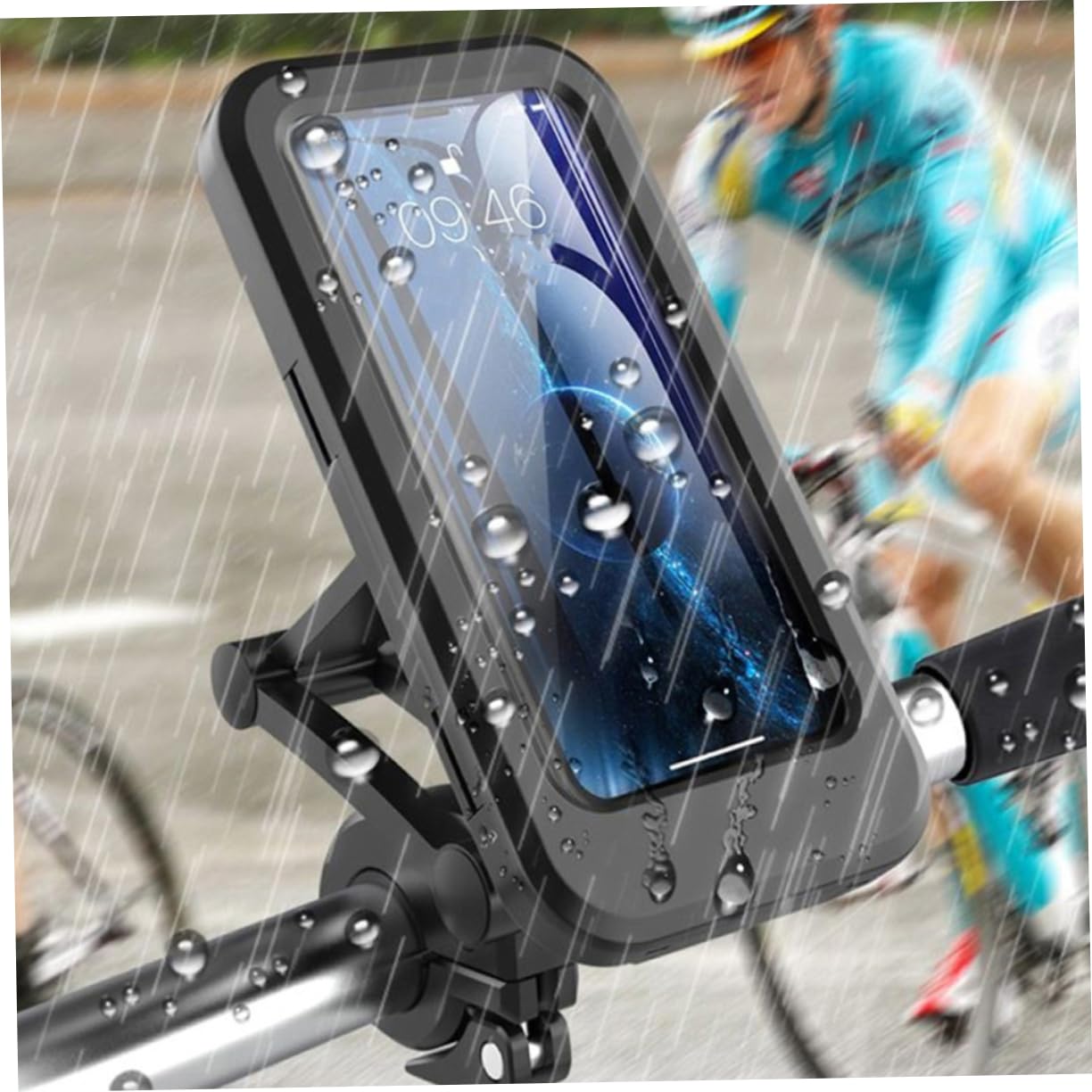 TOPBATHY 1pezzi Supporto Per Telefono Da Moto Adatto Bici e Moto Rotazione Di Saldamente Fissato Al Manubrio Compatibile La Maggior Parte Dei Cellulari e Custodie