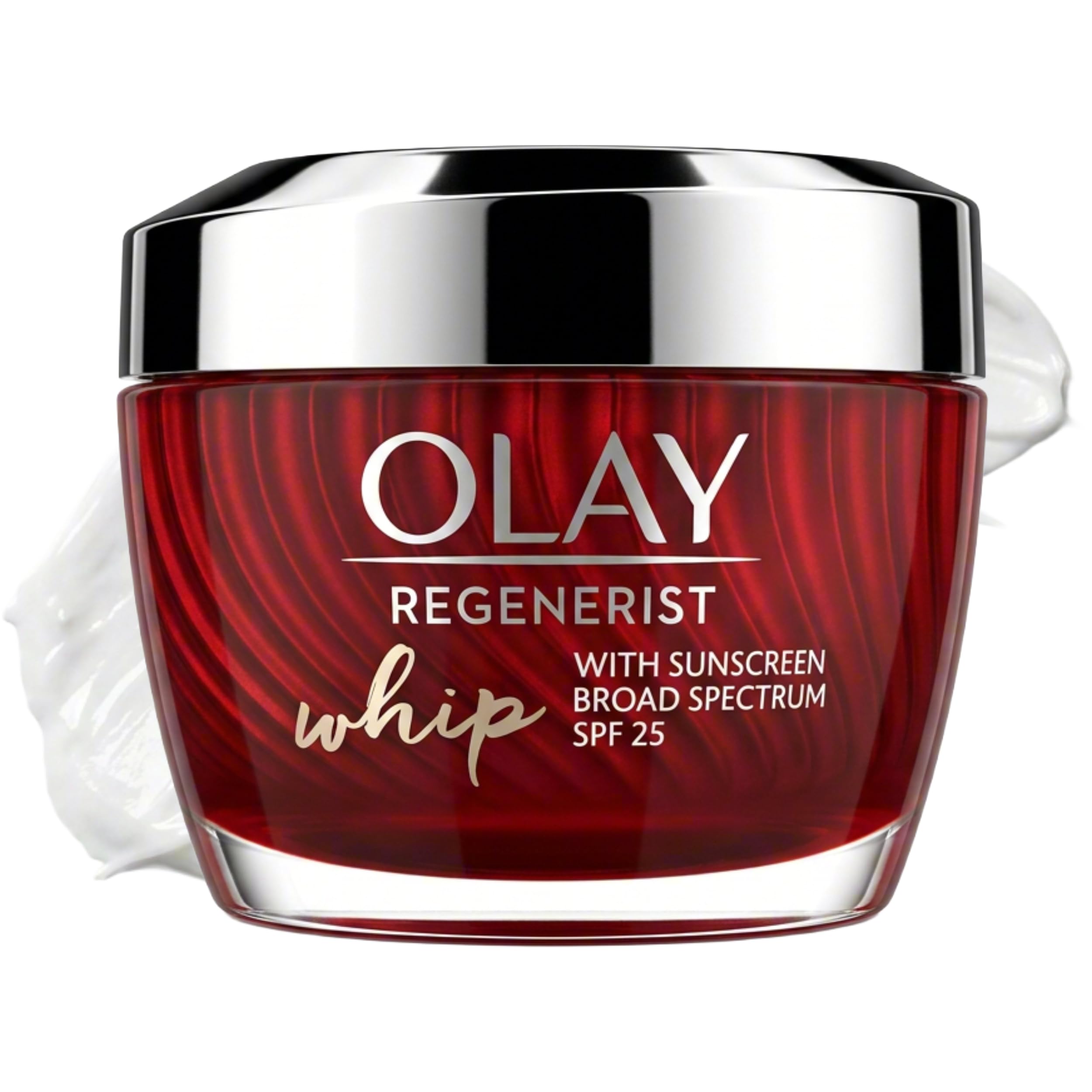 Olay Regenerist Whip SPF 25 – Lightweight Face Moisturizer with UVA/UVB protection - Niacinamide, Peptides - Makeup Primer, 1.7 oz 1.7 Fl Oz (Pack of 1)