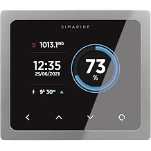 Simarine Pico Standard Battery Monitoring Set, Multi-Voltage System Monitoring, Lead Acid & Lithium Battery Compatible, Tank Monitoring, Shunt 300 A, 1 Alarm Signal Relay Panel-Mount, Silver