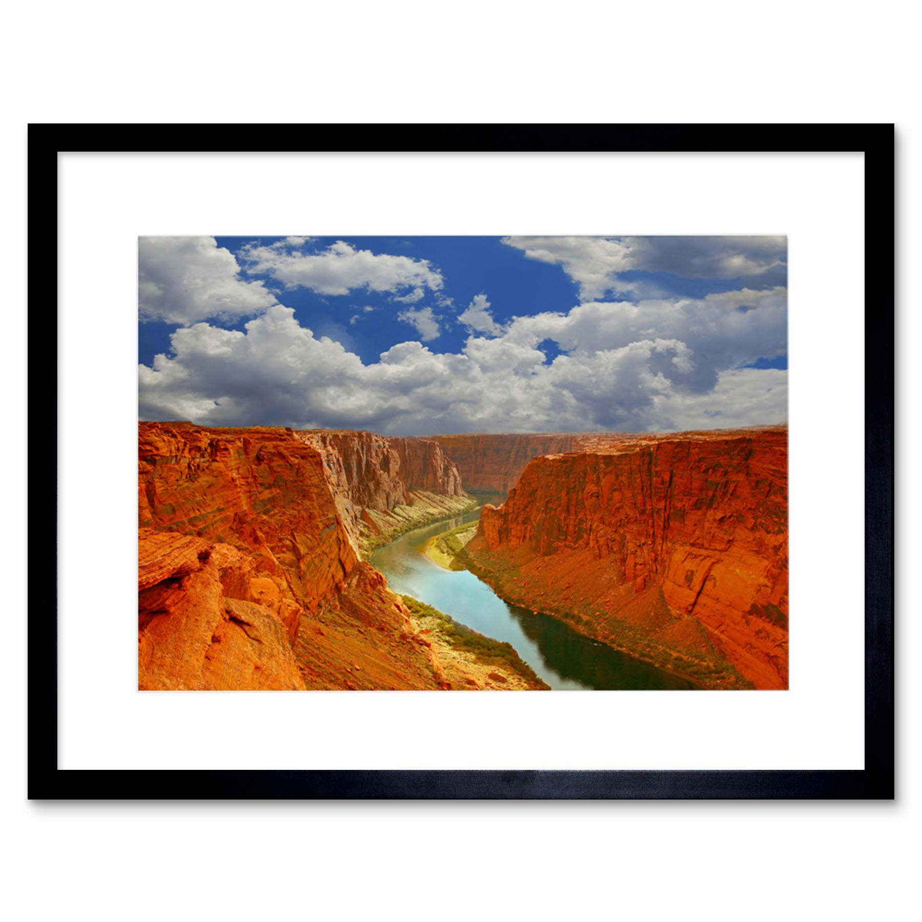 Wee Blue Coo Water River Grand Canyon Arizona Usa Black Framed Art Print Picture B12X9633