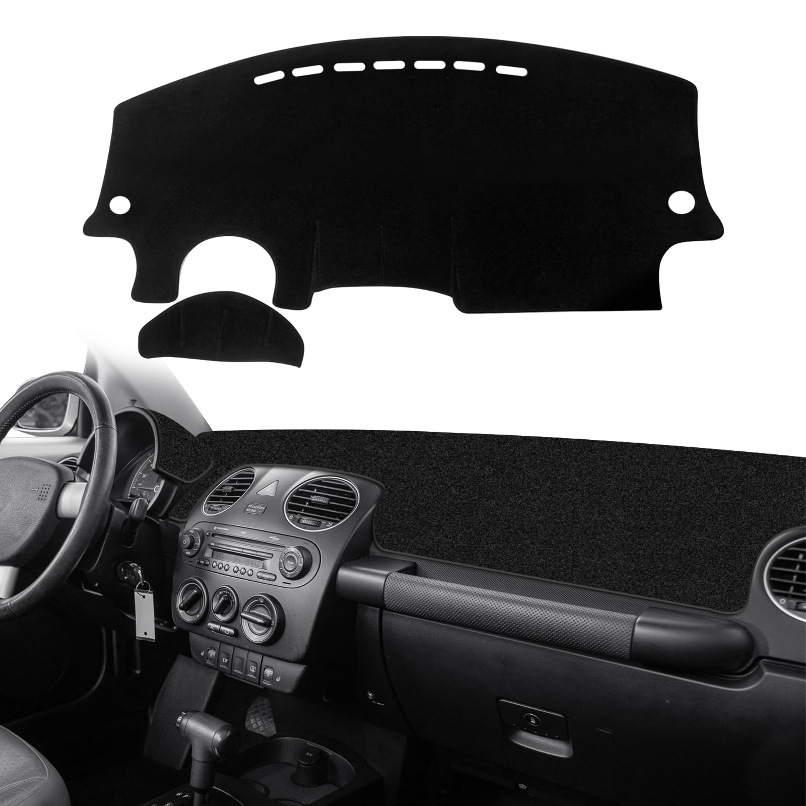Cartist Dash Cover for Volkswagen Beetle 1998-2010 Accessories Dashboard Cover Mat Non-Slip Pad Carpet Sunshield Protector