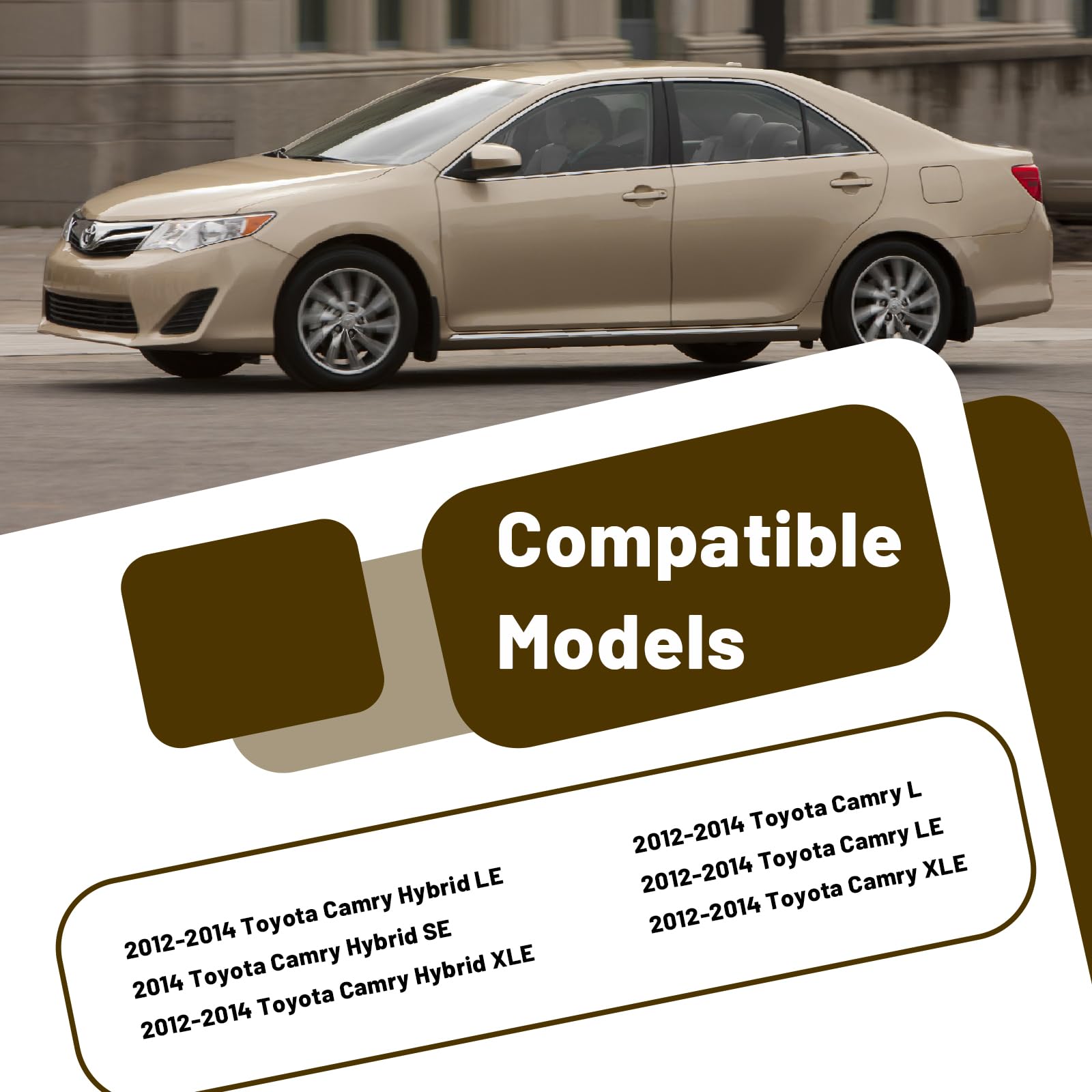 CarPartsDepot Fog Lamp Cover Compatible With Toyota Camry Fog Lamp Bezel Trim (Right, 2012-2014 Camry)