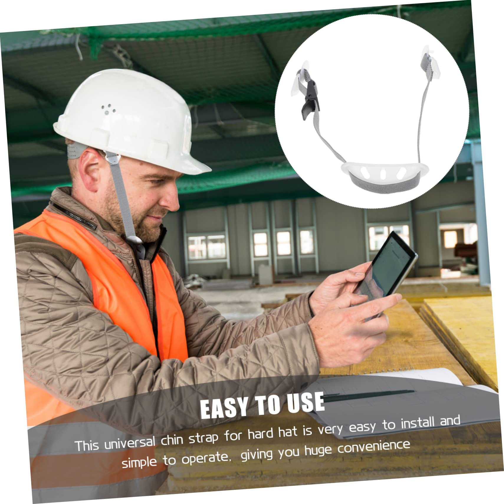 Jugulaire pour Casque de Sécurité Y Réglable Blanc