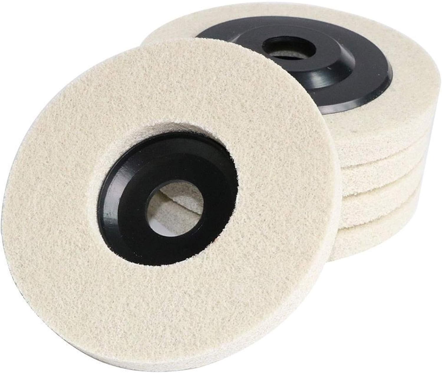 5" 5Pcs Nylon Fiber Polishing Wheel Composite White Corundum Non Woven Abrasive Flap disc 125mm Bore 7/8" Grinding Wheel (Size : 5pcs)
