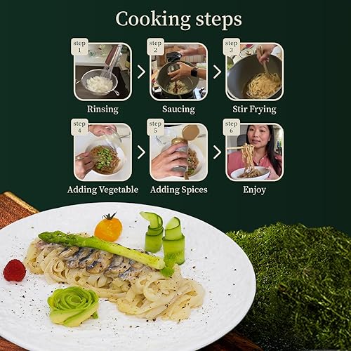 Miniatura 10 de YUHO Paquete de 8 pastas orgánicas Shirataki Konjac en el interior veganas alimentos bajos en calorías sin gluten sin grasa apto para cetogénicos