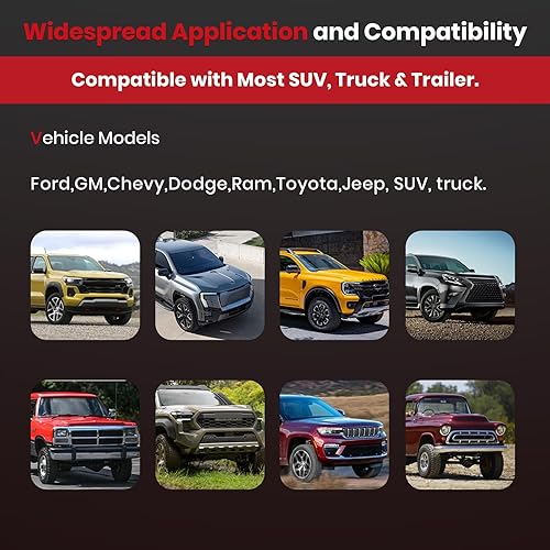 Miniatura 7 de Controlador de freno de remolque universal para remolques con 1-3 ejes Compatible con Ford GM Chevy Dodge RAM Toyota Jeep, etc. Reemplazo 90160