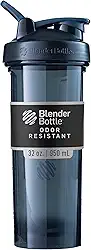 Garrafa coqueteleira BlenderBottle Pro Series, para shakes de proteína e pré-treino, 946 ml, preto