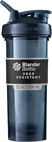 Garrafa coqueteleira BlenderBottle Pro Series, para shakes de proteína e pré-treino, 946 ml, preto