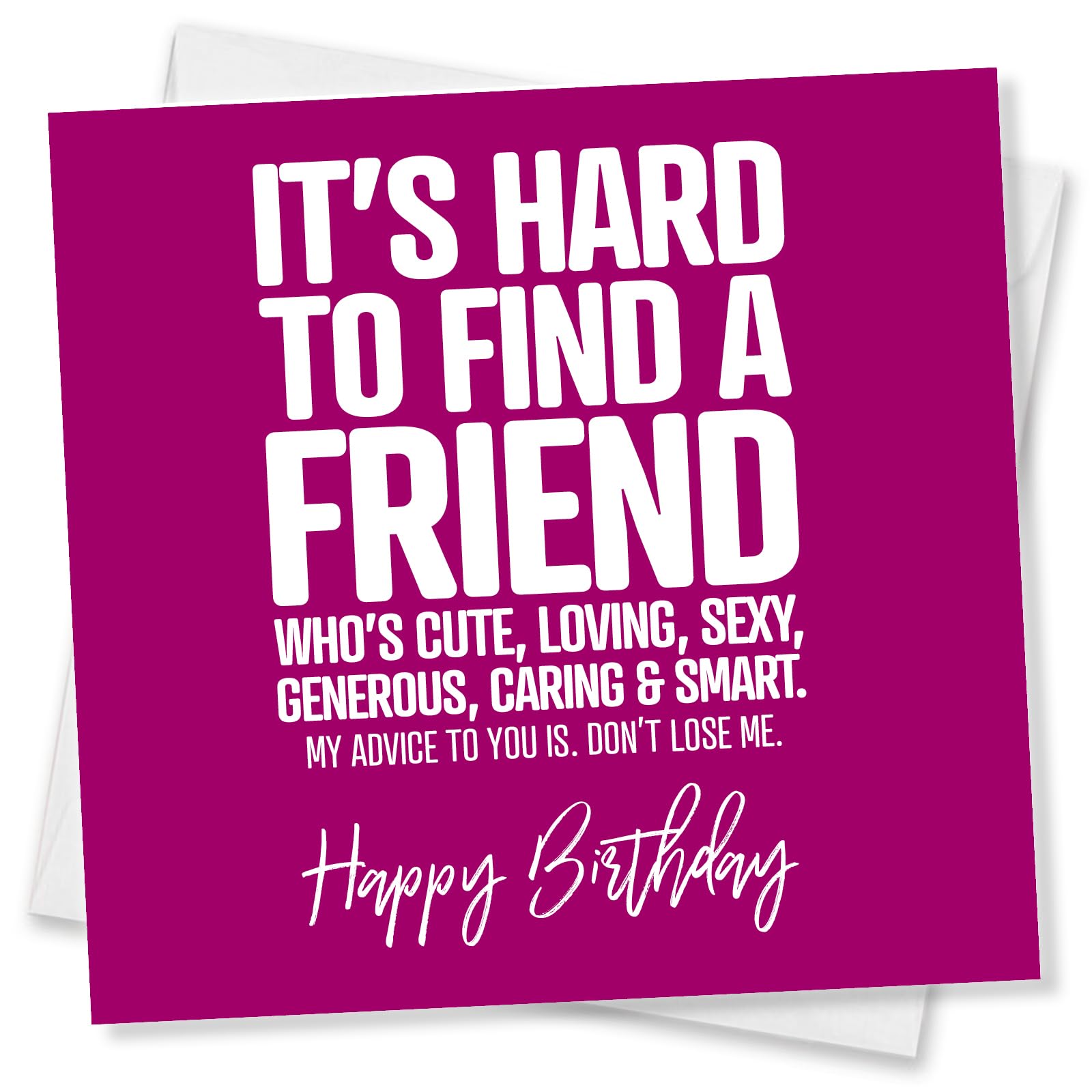 Funny Birthday Card For Girl Friend Card, Female Card, Any Occasion Card - BFF Bestie Friendship Card - Amusing Humorous Quote Bitch Bitchy - View #3
