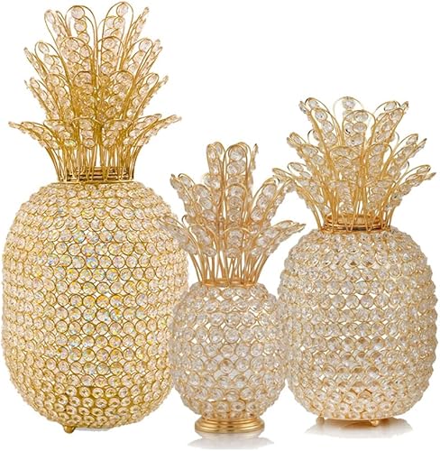 Miniatura 6 de Modern Day Accents 5755 Piña XL Cristal Gold Piña, decoración del hogar, decoración de cocina, decoración de entrada, decoración de piña, regalos de