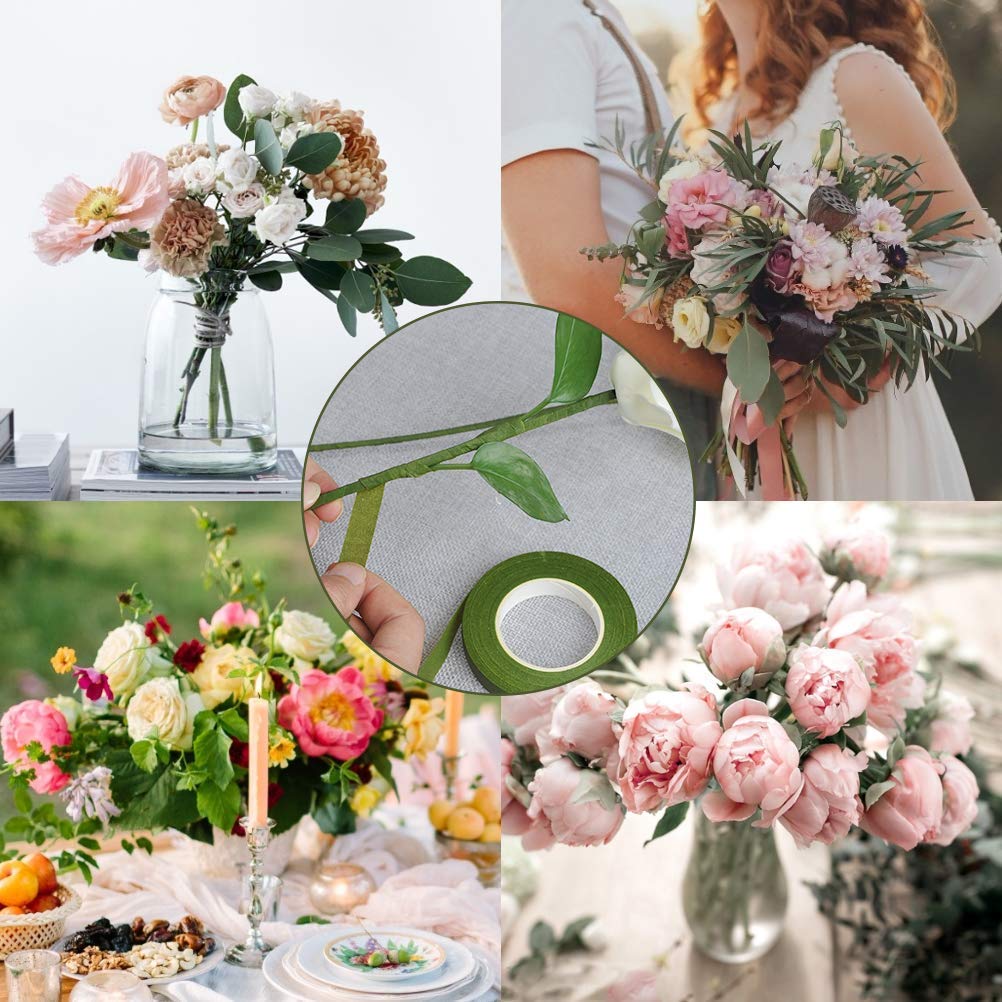 Nastro Per Fiorista - 6 Rotoli, Verde, 0.5 Pollici X 90 Piedi - Foto 11