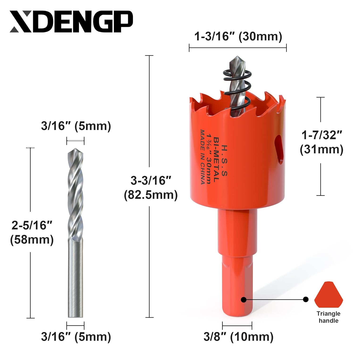 Hole Saw 1-3/16" (30mm), Bi-Metal Hole Cutter, Hole Saw Drill Bits for Drilling Holes in Wood, Plastic, Drywall, Soft Metal Sheet