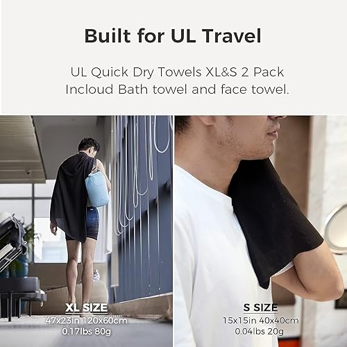 Miniatura 5 de Toallas ultraligeras de secado rápido en tamaños grandes y pequeños con toalla compacta de microfibra de bolsillo plegable para mochileros, viajes,