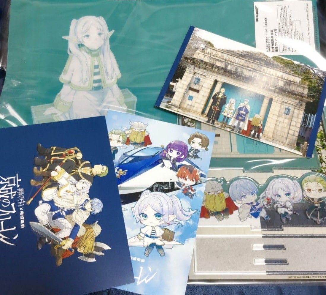 葬送のフリーレンと京成コラボ アクリルスタンドA、B、旧博物館動物園の3枚セット セット 京成のフリーレン アクリルスタンド クリアファイル ポスト