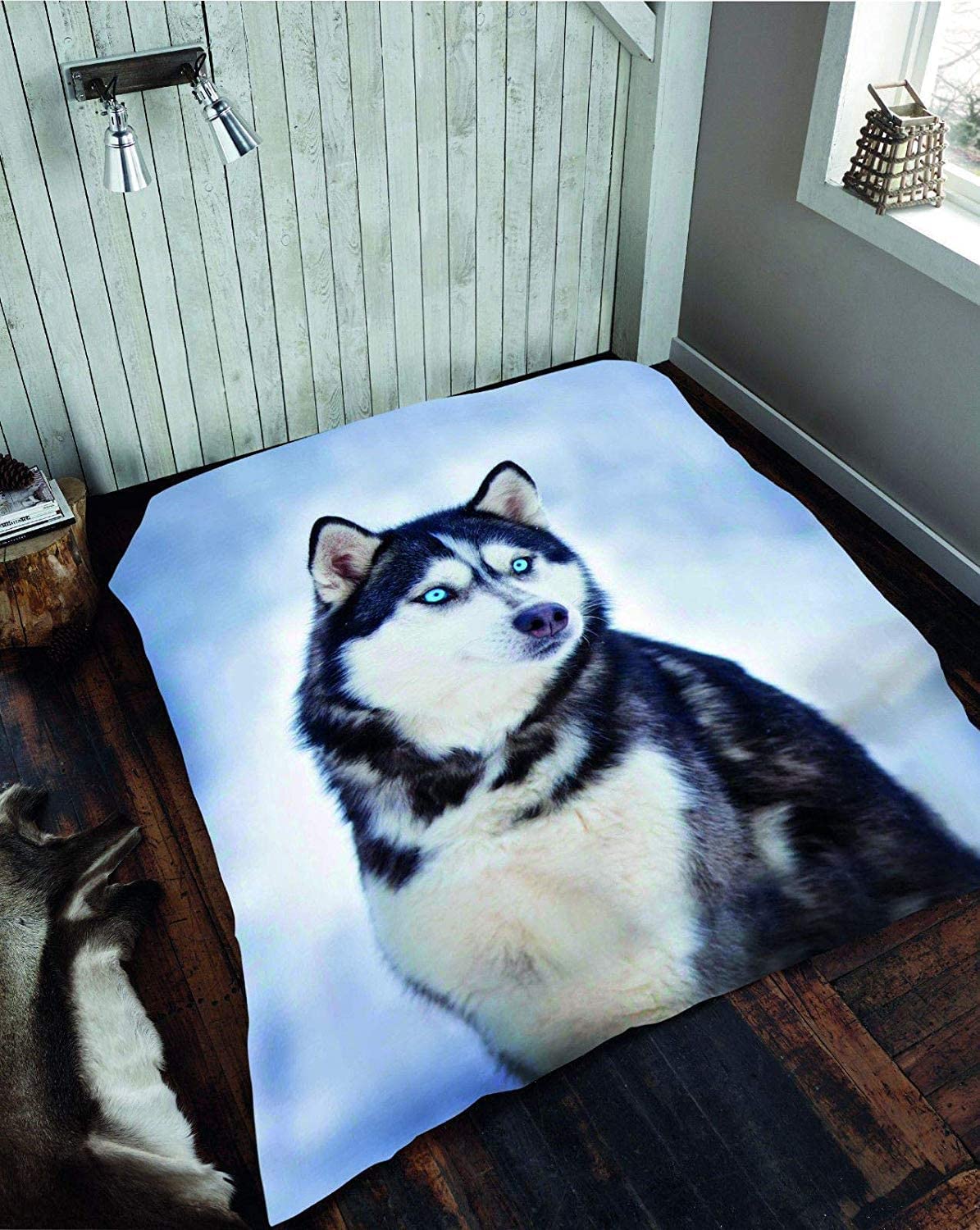 R&Z Husky 3D Animal Designs Luxury Duvet Cover Sets Quilt Cover Sets Reversible Bedding Sets With Pillow Cases (, King)