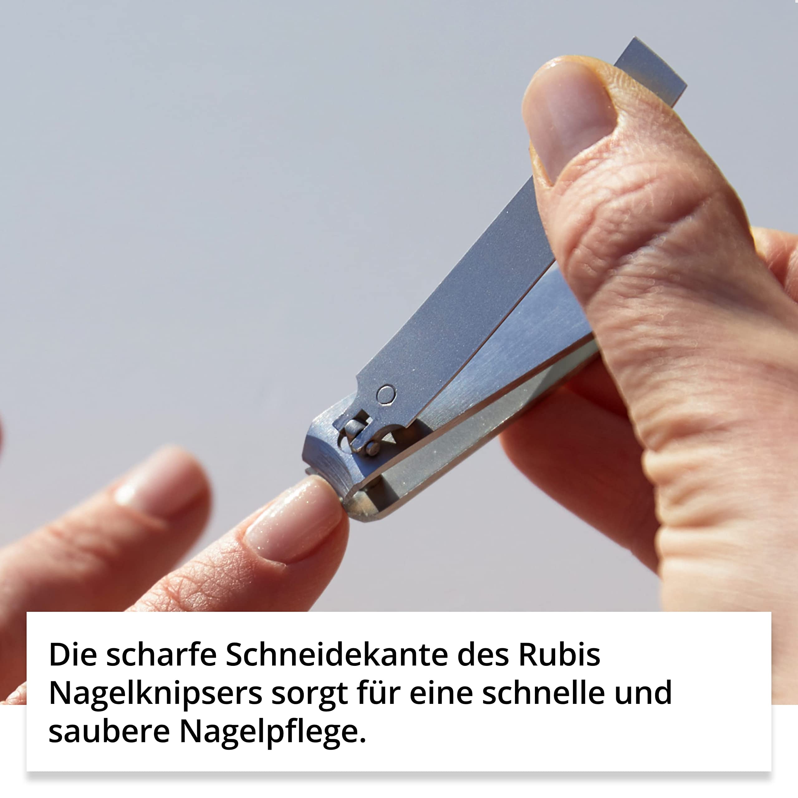Rubis Maniküre Set mit Nagelschere, Nagelfeile, Nagelknipser, Pinzette - Nagelset 5 teilig - Nagelpflegeset