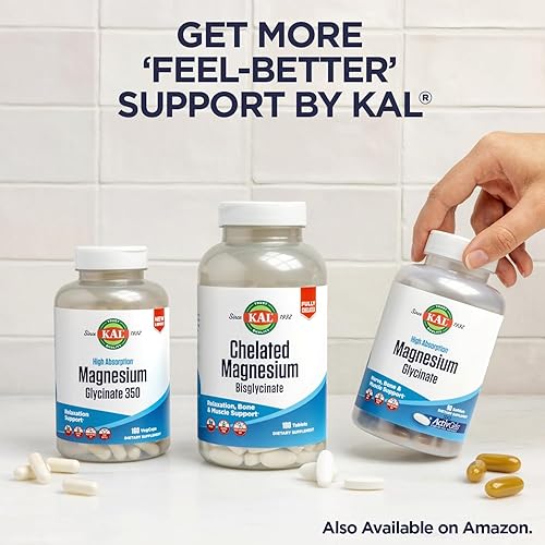 Miniatura 7 de KAL Glucosamina 100% vegetariana 1000 mg, suplemento de salud articular con HCl de glucosamina vegana, apoyo articular para comodidad y movilidad,