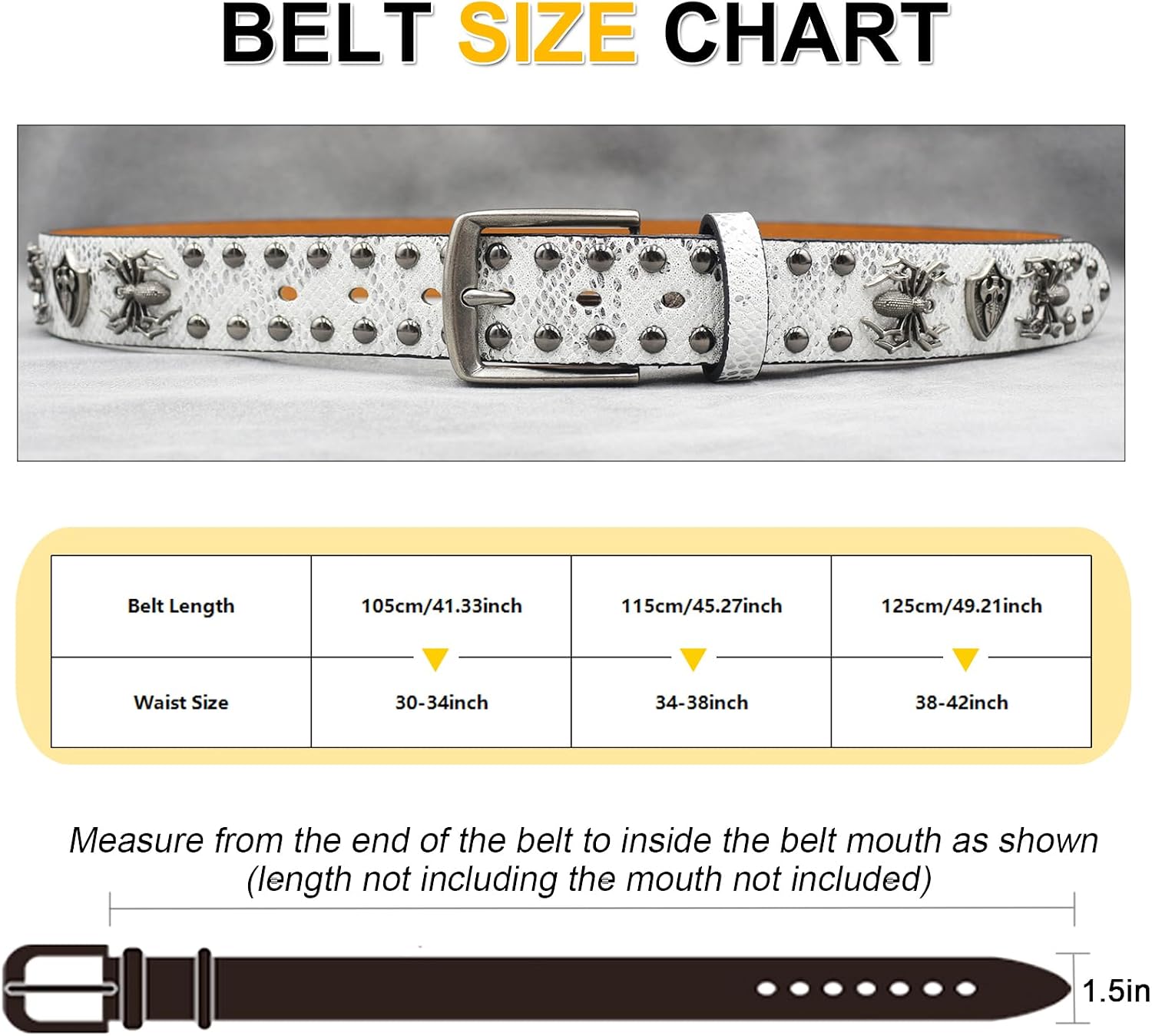 Black Studded Belt Y2k Skull Belt Y2k Studded Belts for Men Women Punk Emo Gothic Skull Spiked Belts