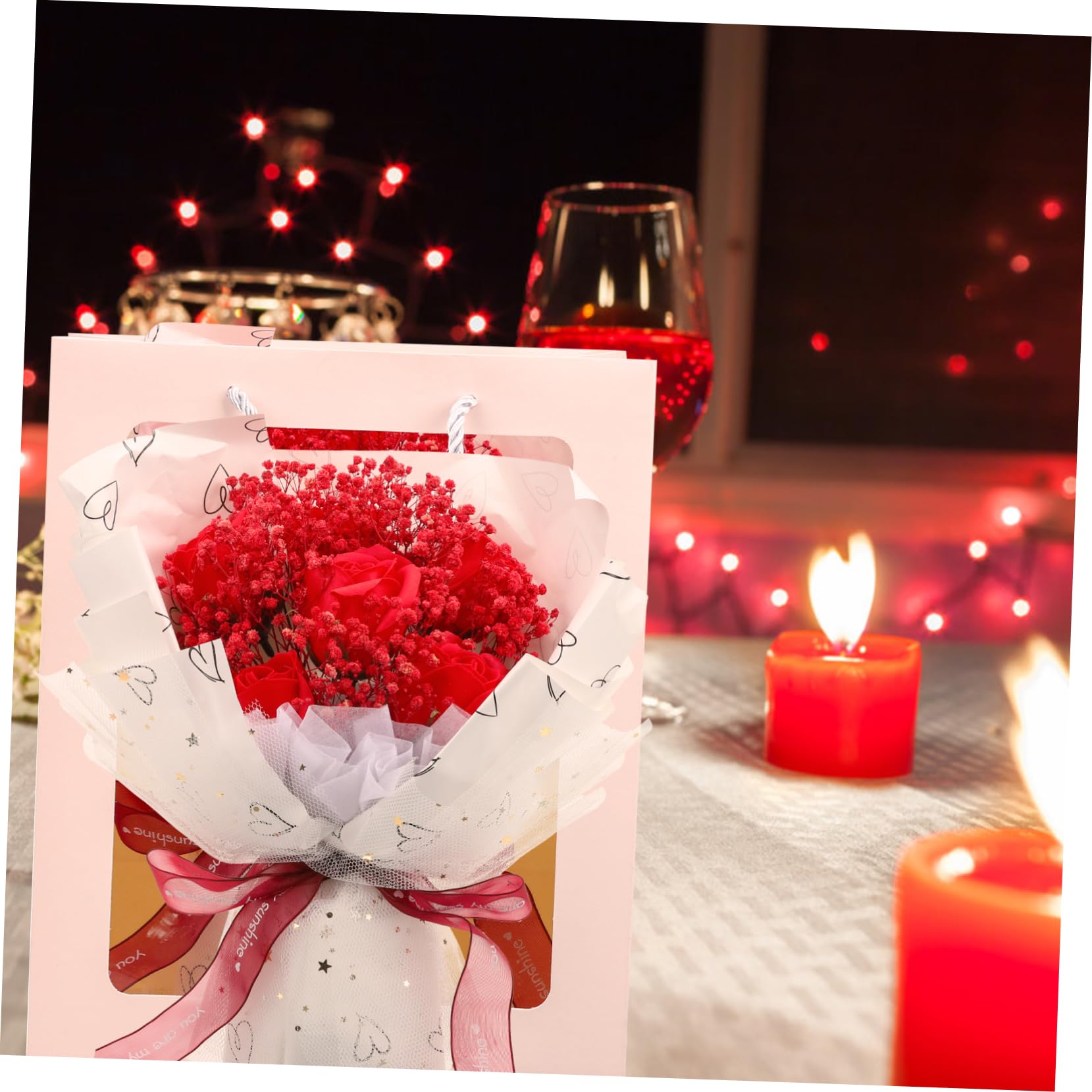 OUNONA Bouquet De Fleurs Séchées De Gypsophile pour Saint-Valentin Romantique pour Décoration De Maison Et Accessoire Photo