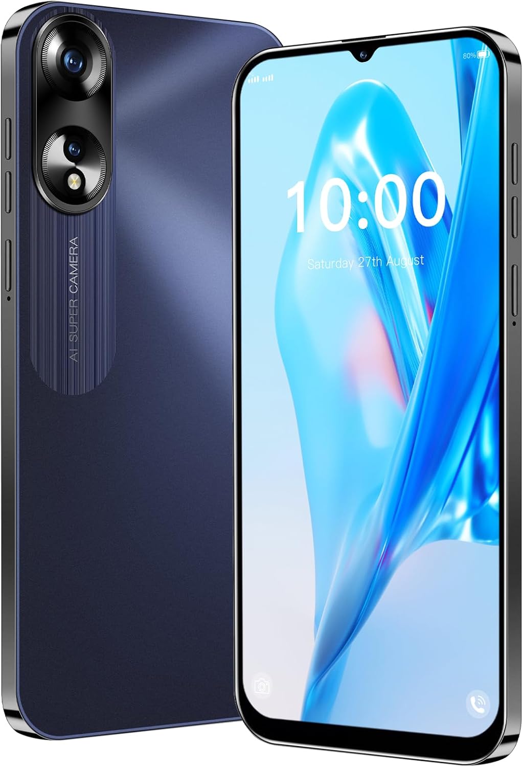 TryFirst A38 4G Mobile Phones, 6.3 inch HD Screen, 32GB ROM Extension 256GB, Android 12 OS, 4G Dual SIM Cheap Smartphone,4500mAh Big Battery, Face ID/GPS/WiFi/OTG (A38-Black)