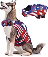 Vista 17 de Kuoser - Chaleco salvavidas para perros con tiras reflectantes - Chaleco ajustable de alta visibilidad, salvavidas de ripstop, preservador