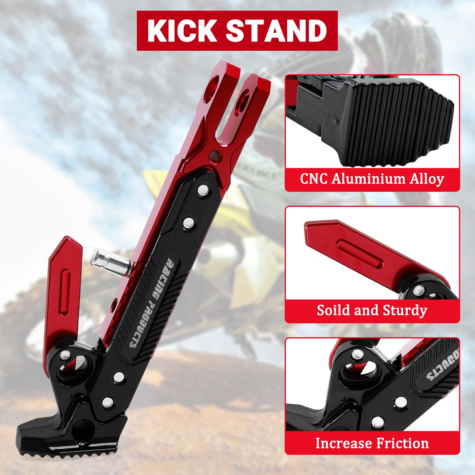 Amazon.com: Motorcycle Kickstand Adjustable Tripod Holder Foot