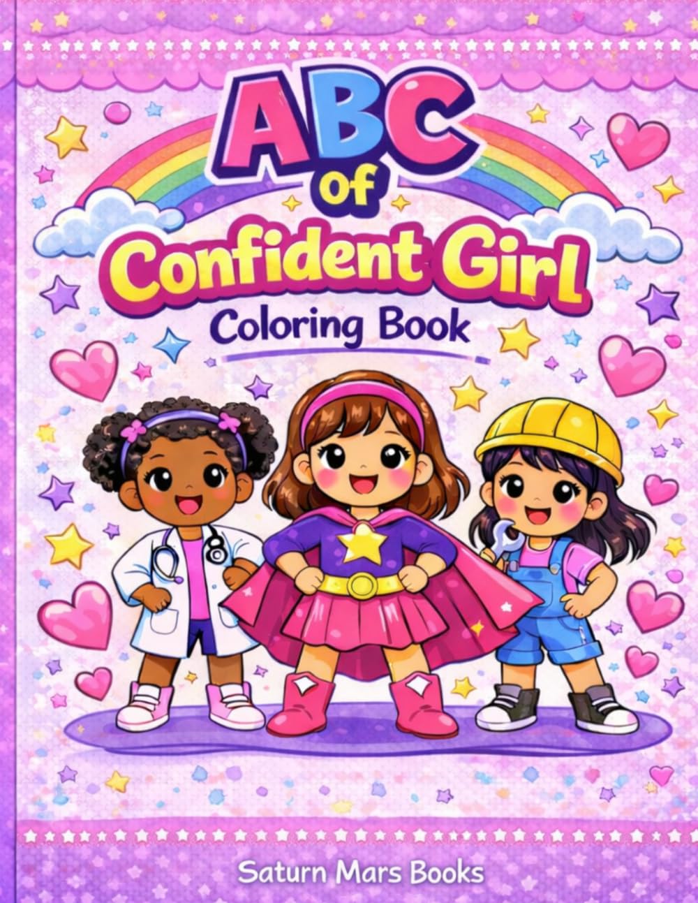 Confident Girl Coloring Book Ages 3-7 (Saturn Mars Books Kids Activities Collection)