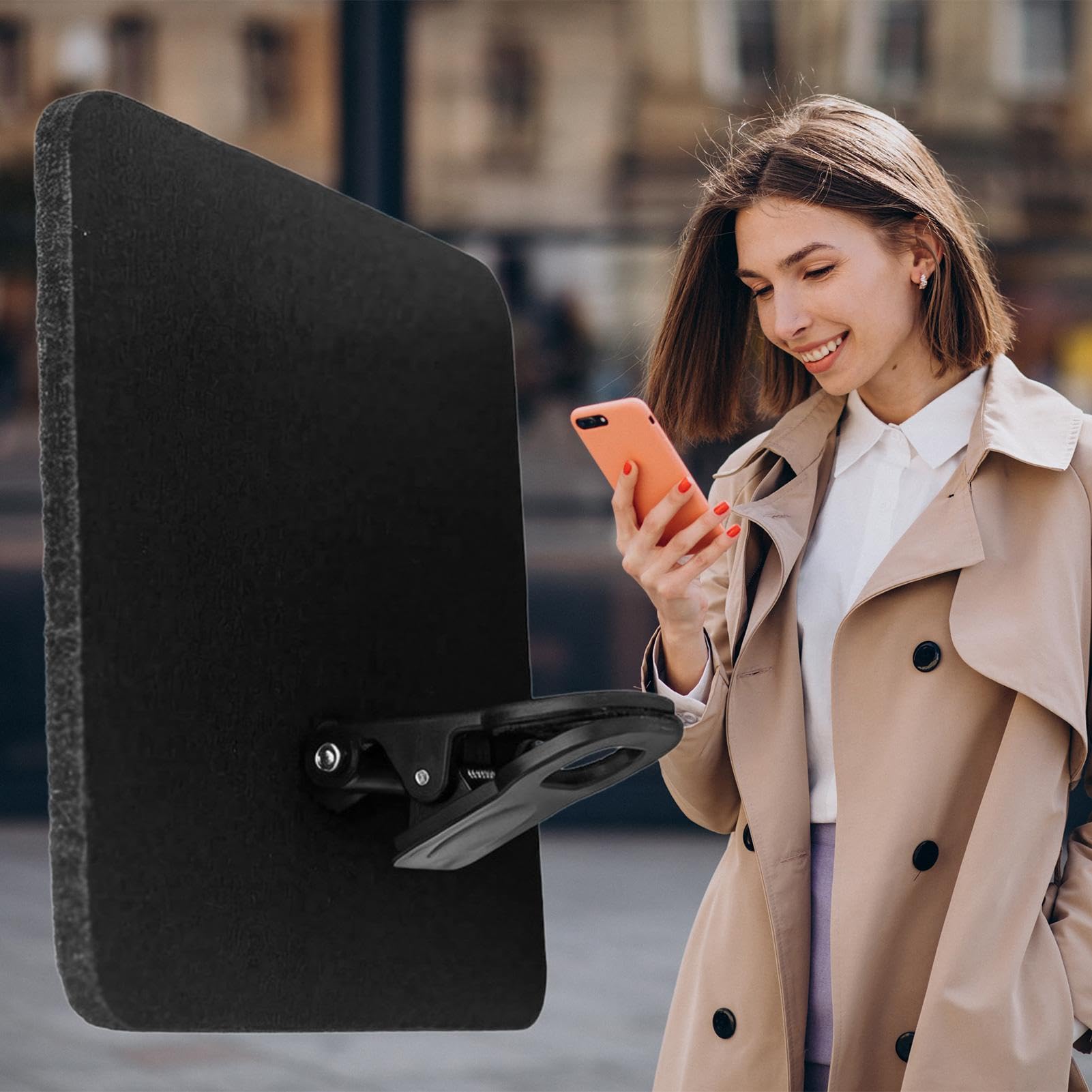 Parasole Pieghevole Per Telefono – Anti-riflesso E Scudo Termico, Con Clip Universale Per Streaming Live, Viaggi E Auto - 5