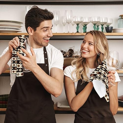 Miniatura 7 de Decorative Hand Towels for Bathroom - Retro Pattern A Print Soft Absorbent Small Bath Hand Towels for Kitchen, Farmhouse, Spa, Hotel, Guest Tea and