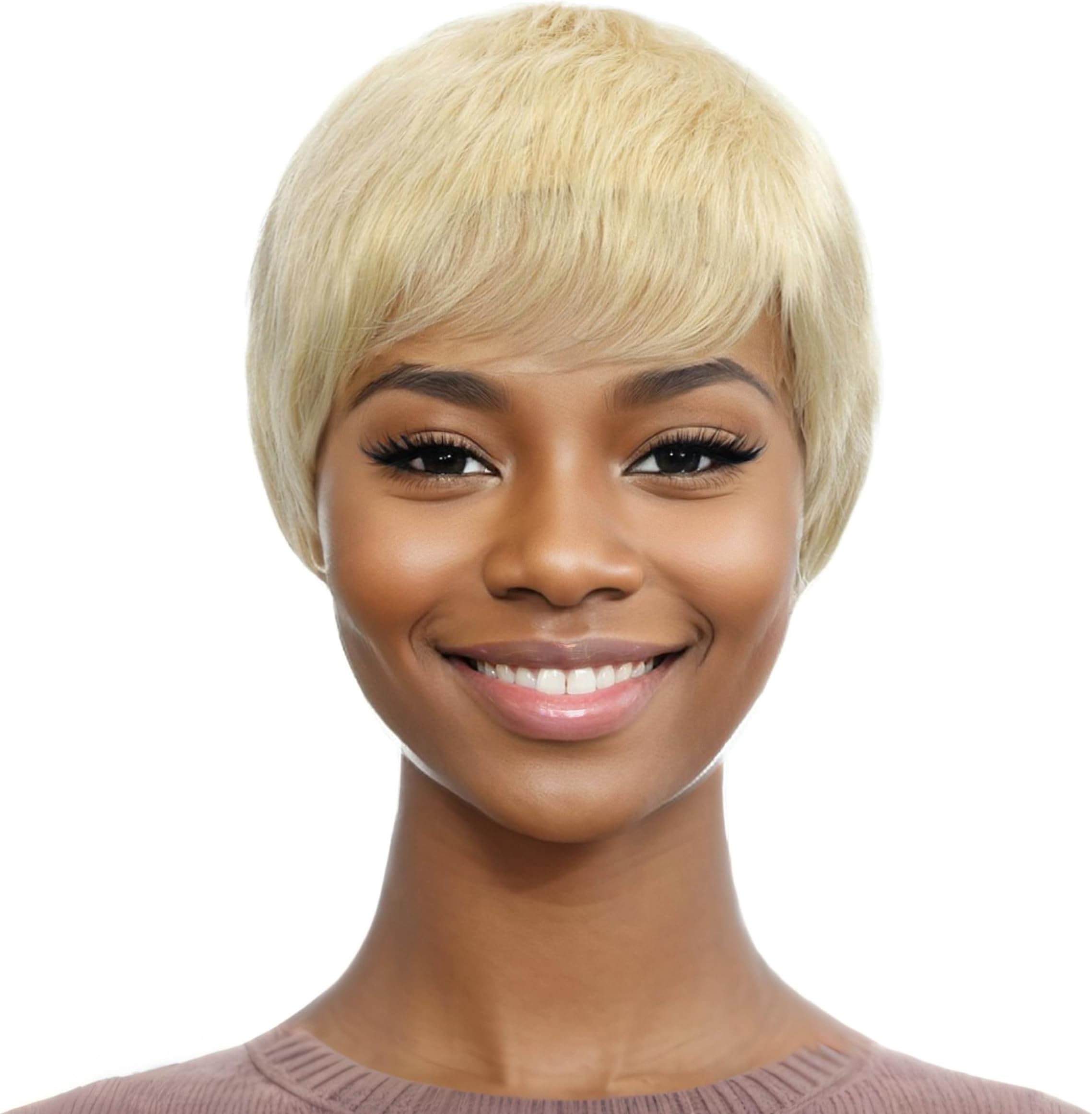 TIANYOUHAIR Human Hair Short Wigs Pixie Cut Wigs with