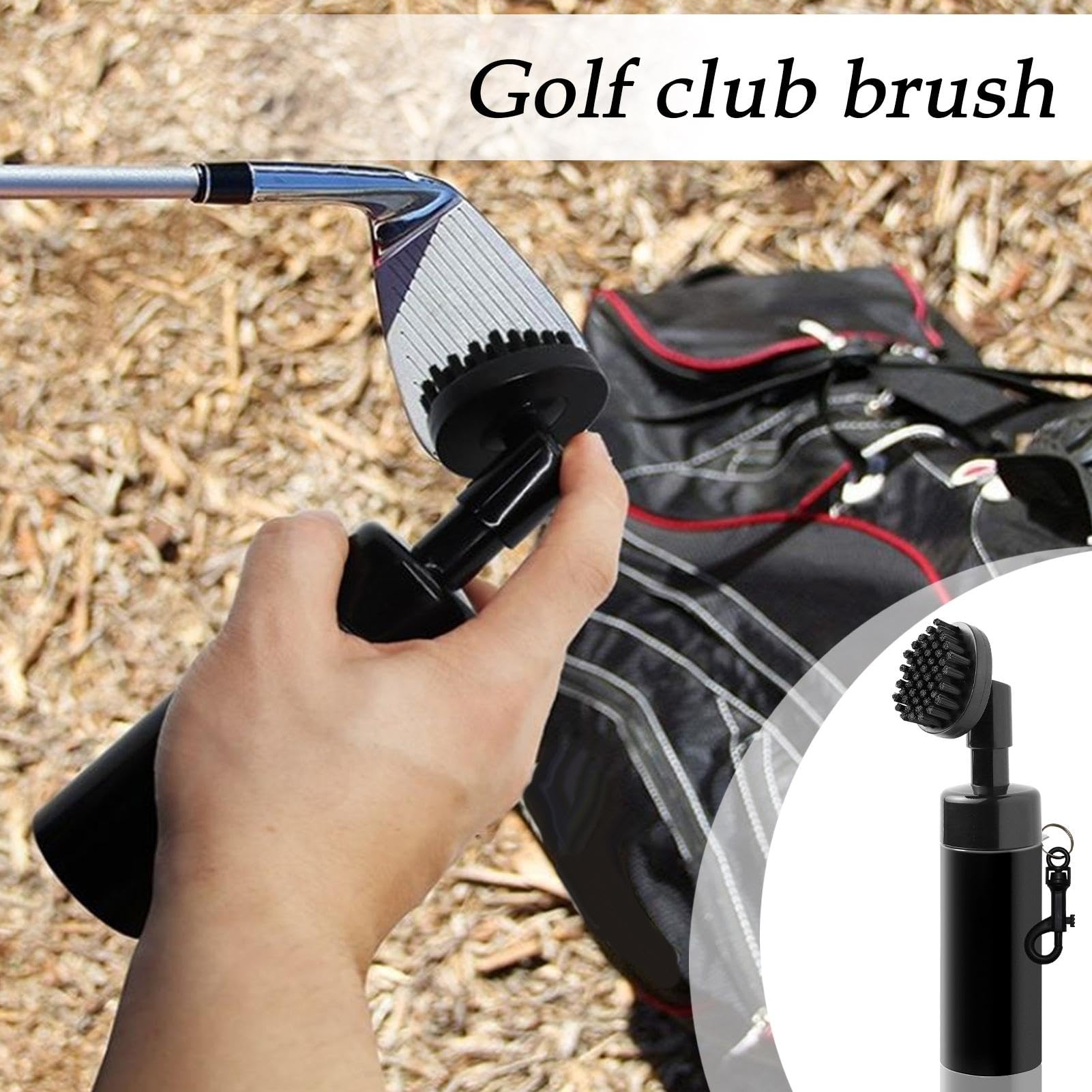 Golf Club - Pulitore Ritmo | Groove Clean Tool | Ritmo Cleaner Ritmo Club di Golf in Nylon Heavy Duty con Clip | Pulsante ergonomico portatile Strumento per affilare