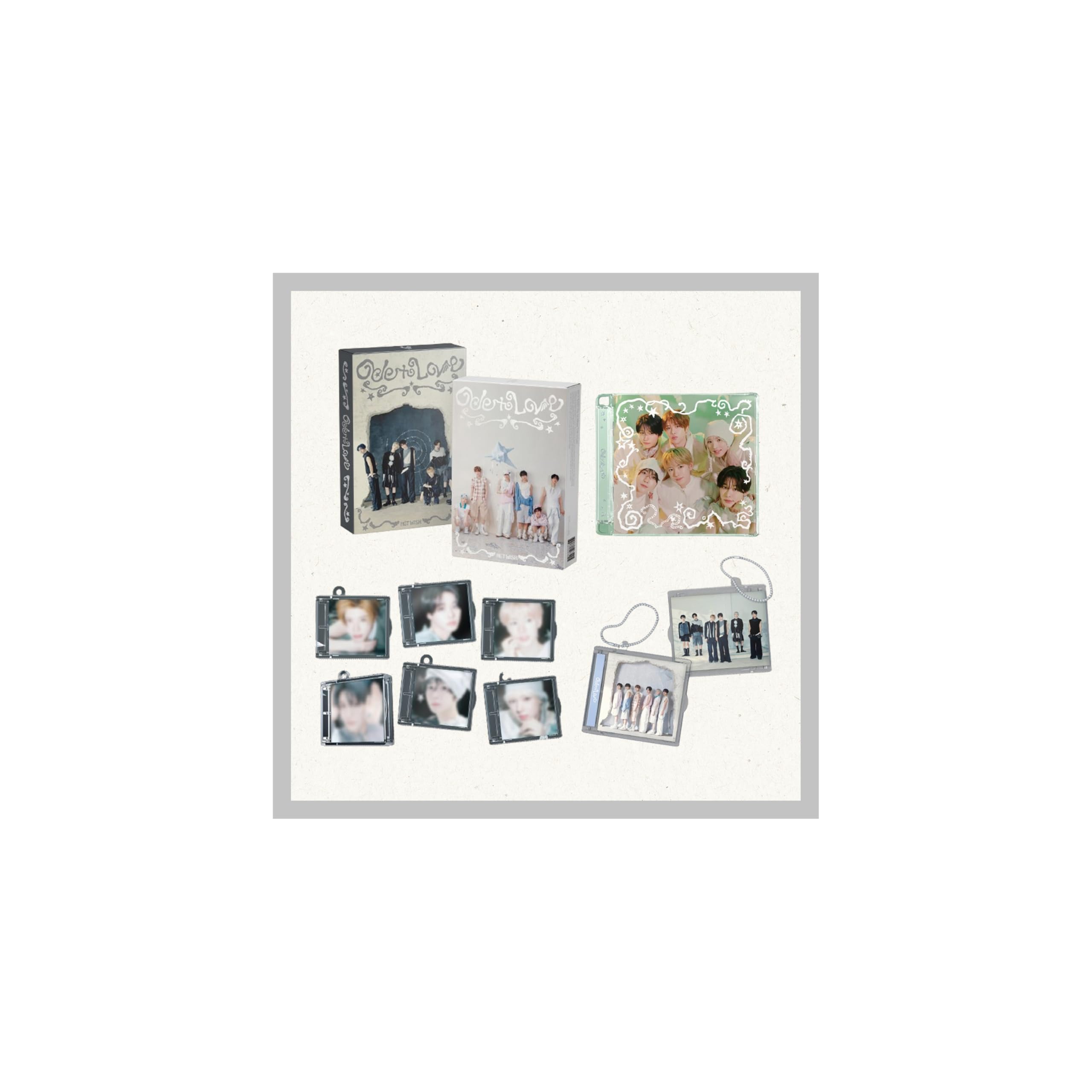 (Zestaw 4 wersji: 1 opakowanie + 1 klejnot+1SMini+1 duży SMini) NCT WISH Ode to Love 1. album ze śledzeniem