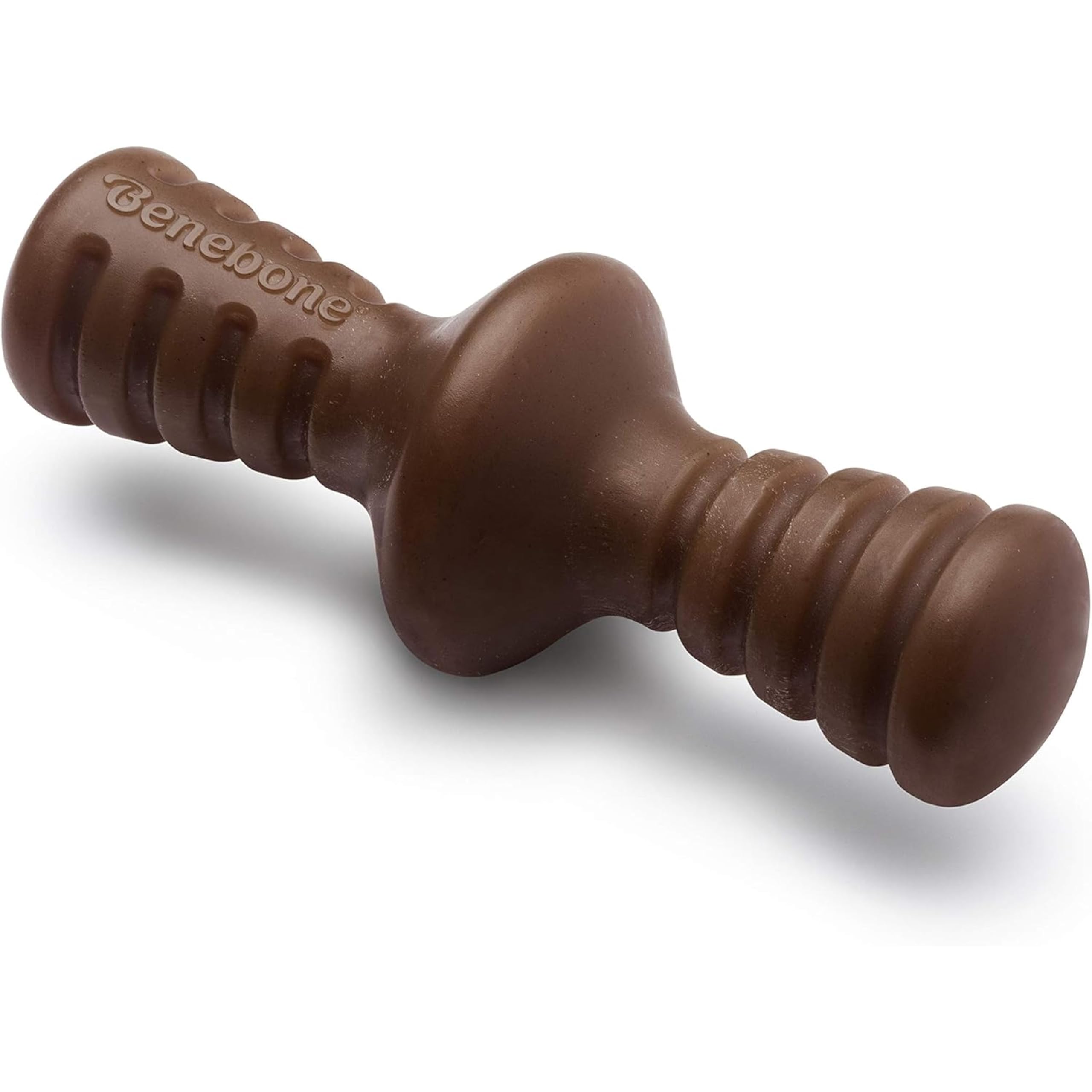 Benebone Zaggler Rolling Dog Chew Toy for Aggressive Chewers, Long Tough Lasting Boredom Breaker for Dogs, REAL Peanut Flavour, For Small Dogs, Made in the USA