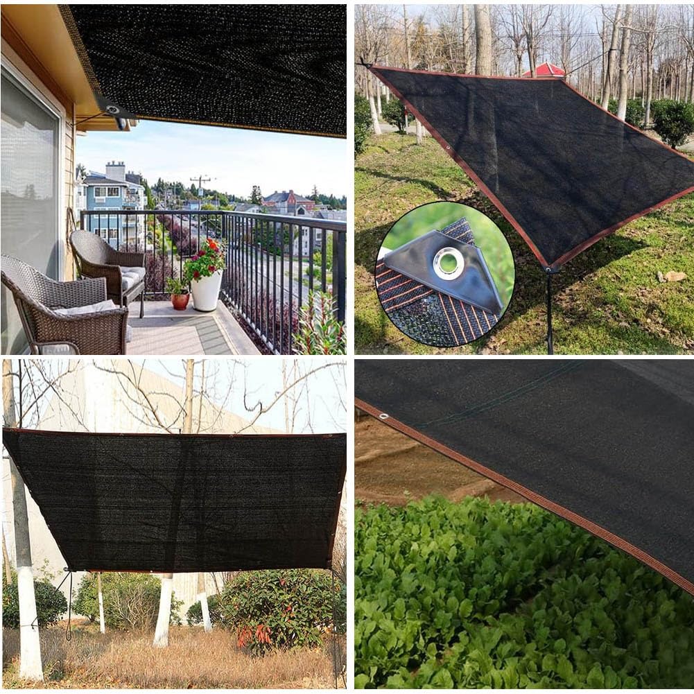 Tenda a vela per esterni, 85% tessuto ombreggiante, resistente telo in rete per patio, giardino e serra, disponibile in misure 2 x 4 m, 3 x 8 m, 4 x 6 m, 6 x 10 m, 8 x 8 m (3 m x 8 m)